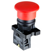 Кнопка «грибок» (d 40 мм) без фиксации (1НЗ) красная LAY5-EC42, АСКО-УКРЕМ мини-фото