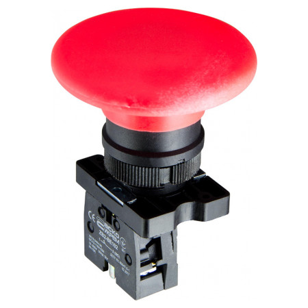 Кнопка «грибок» (d 60 мм) без фіксації (1НЗ) червона LAY5-ER42, АСКО-УКРЕМ (A0140010192) фото