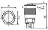 Габаритні розміри кнопок TYJ22-331 АСКО-УКРЕМ зображення