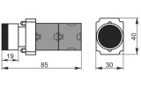 Габаритні розміри кнопок XB2-BW3 АСКО-УКРЕМ зображення