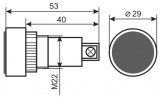 Габаритні розміри кнопок XB2-EA і XB2-EH АСКО-УКРЕМ зображення