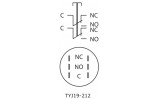 Електрична схема та розміщення контактів на блок-панелі кнопок TYJ19-212 АСКО-УКРЕМ зображення