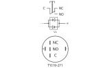 Електрична схема та розміщення контактів на блок-панелі кнопок TYJ19-271 АСКО-УКРЕМ зображення