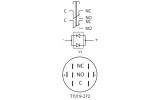 Электрическая схема и размещение контактов на блок-панели кнопок TYJ19-272 АСКО-УКРЕМ изображение