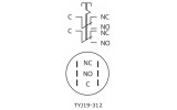 Електрична схема та розміщення контактів на блок-панелі кнопок TYJ19-312 АСКО-УКРЕМ зображення
