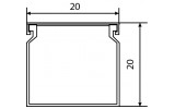 Габаритные размеры перфорированного короба 20×20 АСКО-УКРЕМ изображение