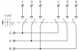 Електрична схема 3-полюсних перекидних рубильників АСКО-УКРЕМ QS5 зображення