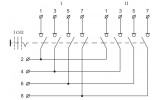 Электрическая схема 4-полюсных перекидных рубильников АСКО-УКРЕМ QS5 изображение