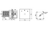 Габаритные размеры пакетных кулачковых переключателей АСКО-УКРЕМ ПКП Е9 16-25А изображение