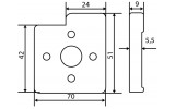 Габаритні розміри накладок на DIN-рейку для кулачкових пакетних перемикачів АСКО-УКРЕМ ПКП SBI 16А-25А зображення