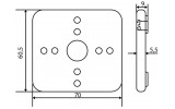 Габаритные размеры накладок на DIN-рейку для кулачковых пакетных переключателей АСКО-УКРЕМ ПКП SBI 32А изображение