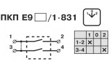 Электрическая схема кулачковых переключателей АСКО-УКРЕМ ПКП Е9 …/1.831 изображение