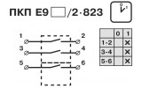 Электрическая схема кулачковых переключателей АСКО-УКРЕМ ПКП Е9 …/2.823 изображение