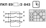 Электрическая схема кулачковых переключателей АСКО-УКРЕМ ПКП Е9 …/2.843 изображение