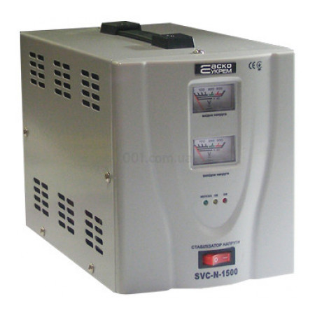 Стабілізатор напруги SVC-N-1500 1,5 кВА сервоприводний переносний, АсКо (А0210020003) фото