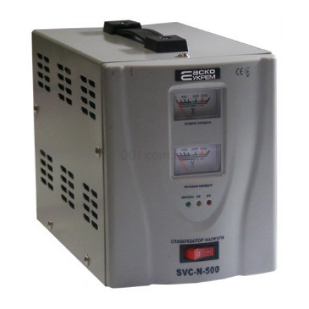 Стабилизатор напряжения SVC-N-500 0,5 кВА сервоприводный переносной, АсКо (А0210020001) фото