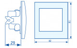 Габаритні розміри розеток та димерів АСКО-УКРЕМ серії FL зображення
