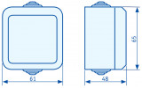 Габаритные размеры розеток АСКО-УКРЕМ серии IP44 изображение