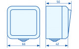 Габаритные размеры выключателей АСКО-УКРЕМ серии IP44N изображение