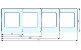 Габаритные размеры рамок для электроинсталляционных изделий АСКО-УКРЕМ серии SQ изображение