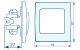 Габаритні розміри вимикачів АСКО-УКРЕМ серії SQ зображення