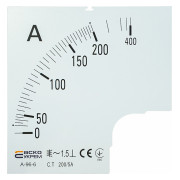 Шкала 200/5А к амперметру трансформаторного включения A-96-6 (96×96 мм), АСКО-УКРЕМ мини-фото