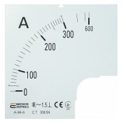 Шкала 300/5А до амперметра трансформаторного включення A-96-6 (96×96 мм), АСКО-УКРЕМ міні-фото