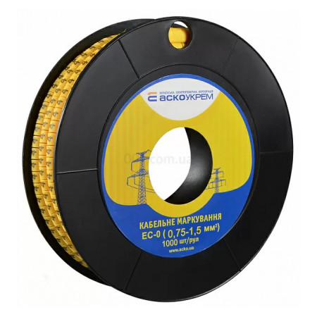 Маркировка EC-0 для кабеля 0,75-1,5 мм² символ «4» (рулон 1000 шт.), АСКО-УКРЕМ (A0150080028) фото