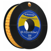 Маркировка EC-3 для кабеля 5,2-10,0 мм² (чистая) (рулон 250 шт.), АСКО-УКРЕМ мини-фото