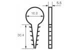 Габаритные размеры крепежа«ёлочка» для провода круглого ∅10 мм АСКО-УКРЕМ изображение