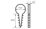 Габаритные размеры крепежа«ёлочка» для провода круглого ∅12 мм АСКО-УКРЕМ изображение