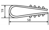 Габаритные размеры крепежа«ёлочка» для провода круглого ∅16 мм АСКО-УКРЕМ изображение