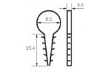 Габаритные размеры крепежа«ёлочка» для провода круглого ∅6 мм АСКО-УКРЕМ изображение