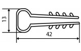 Габаритные размеры крепежа«ёлочка» для провода плоского 10×5 мм АСКО-УКРЕМ изображение