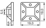 Габаритні розміри майданчика для хомутів АСКО-УКРЕМ 20x20 зображення