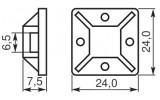 Габаритные размеры площадки для хомутов АСКО-УКРЕМ 25x25 изображение