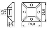 Габаритні розміри майданчика для хомутів АСКО-УКРЕМ 30x30 зображення