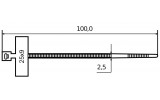Габаритні розміри маркувального хомута CHS-100MKT АСКО-УКРЕМ зображення