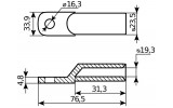 Габаритные размеры наконечников SC-185-16 АСКО-УКРЕМ изображение