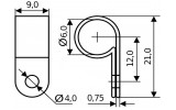 Габаритні розміри кабельних скоб тип 1/4R АСКО-УКРЕМ зображення