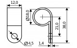 Габаритні розміри кабельних скоб тип 3/4R АСКО-УКРЕМ зображення