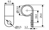 Габаритные размеры кабельных скоб тип 5/8R АСКО-УКРЕМ изображение