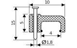 Габаритні розміри плоских кабельних скоб (4 мм) АСКО-УКРЕМ зображення