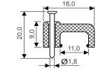 Габаритні розміри плоских кабельних скоб (10 мм) ECOHOME АСКО-УКРЕМ зображення
