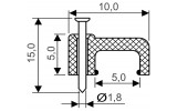 Габаритні розміри плоских кабельних скоб (5 мм) ECOHOME АСКО-УКРЕМ зображення
