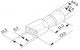 Габаритные размеры плоского коннектора в изоляции АСКО-УКРЕМ MDFNY 1.25-250 изображение