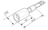 Габаритные размеры цилиндрического коннектора в изоляции АСКО-УКРЕМ FRD 2-156 изображение