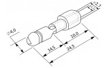 Габаритные размеры цилиндрического коннектора в изоляции АСКО-УКРЕМ MPD 1.25-156 изображение