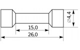Габаритные размеры медной гильзы в изоляции АСКО-УКРЕМ ВV 1.25 изображение