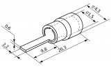 Габаритные размеры наконечника плоская игла с изоляцией АСКО-УКРЕМ DBV 1.25-10 изображение